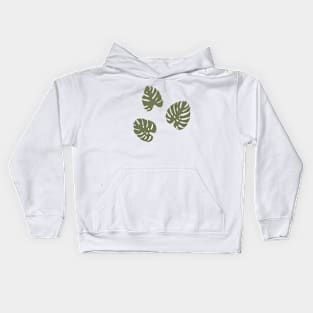 Monstera pattern Kids Hoodie